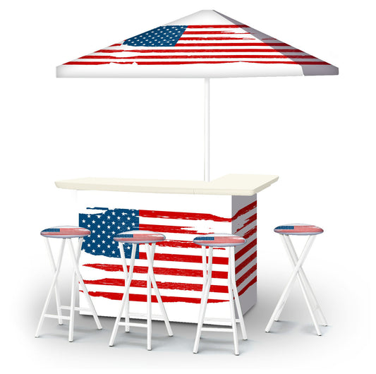 Red White and Blue Pop Up Bar